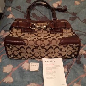 Leather and Canvas Coach bag